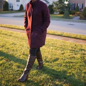UNIQLO burgundy coat